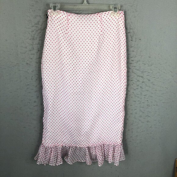 Lovers Friends Skirt Womens Small Pink White Suffolk Coquette Feminine NEW - Picture 3 of 16